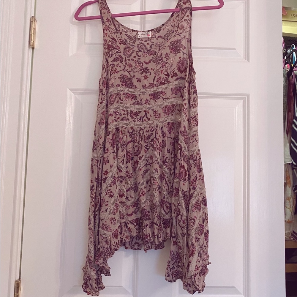 Free People Voile and Lace Trapeze Slip
